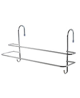 Toalheiro Duplo 45 cm Para Box Cromado Aço Carbono - Ela Decora